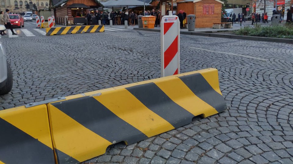 Betonové zátarasy v Praze